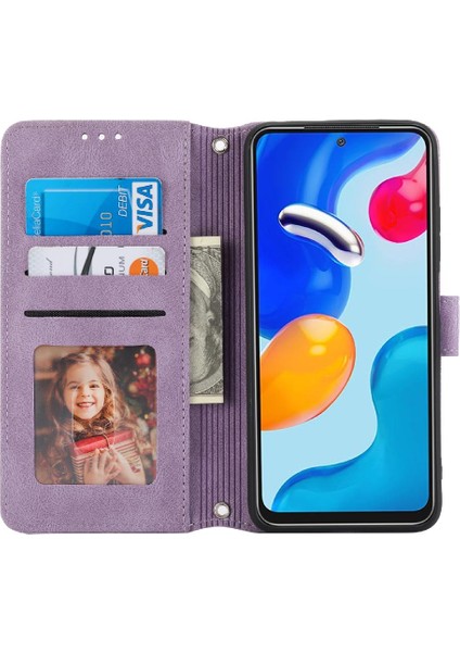 Xiaomi Poco M4 Pro 5g Için Flip Case Pu Deri Cüzdan Kılıf Kickstand (Yurt Dışından)