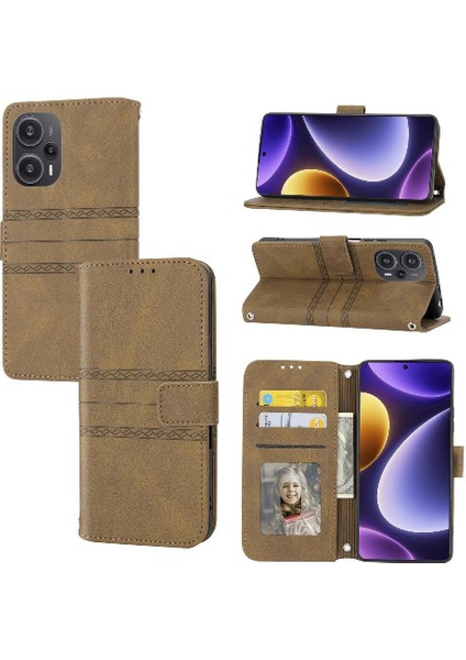 Xiaomi Redmi Not 12 Turbo Için Flip Case Pu Deri Darbeye Koruyucu (Yurt Dışından)
