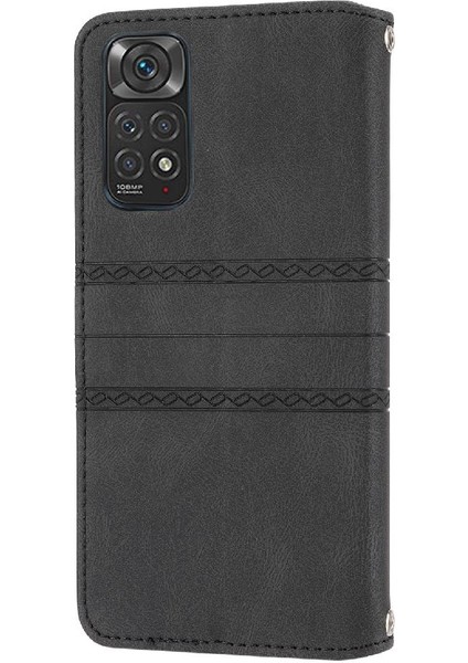 Xiaomi Poco M4 Pro 5g Için Flip Case Pu Deri Cüzdan Kılıf Kickstand (Yurt Dışından)