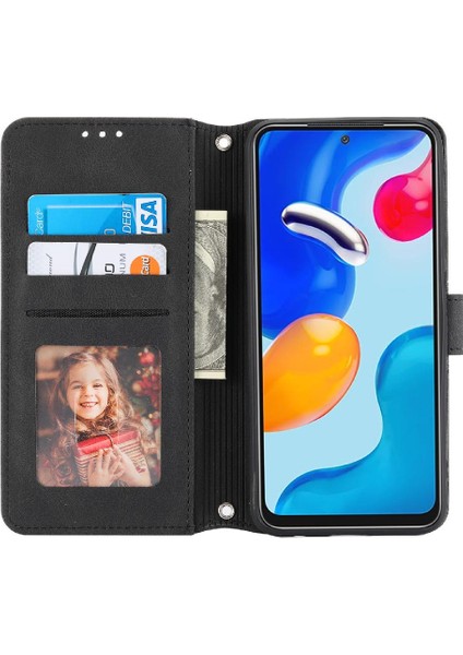 Xiaomi Poco M4 Pro 5g Için Flip Case Pu Deri Cüzdan Kılıf Kickstand (Yurt Dışından)