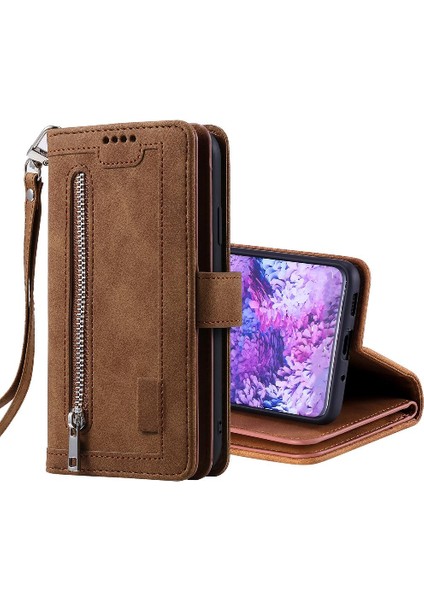 Samsung Galaxy S20 Artı 9 Kart Yuvaları Için Flip Case Pu Deri Cüzdan (Yurt Dışından)