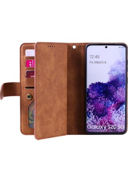 Samsung Galaxy S20 Artı 9 Kart Yuvaları Için Flip Case Pu Deri Cüzdan (Yurt Dışından)