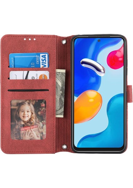 Xiaomi Poco M4 Pro 5g Için Flip Case Pu Deri Cüzdan Kılıf Kickstand (Yurt Dışından)