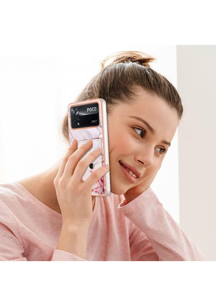 Xiaomi Poco X4 Pro 5g Kart Yuvaları Yumuşak Tpu Tampon Mermer Ince (Yurt Dışından)