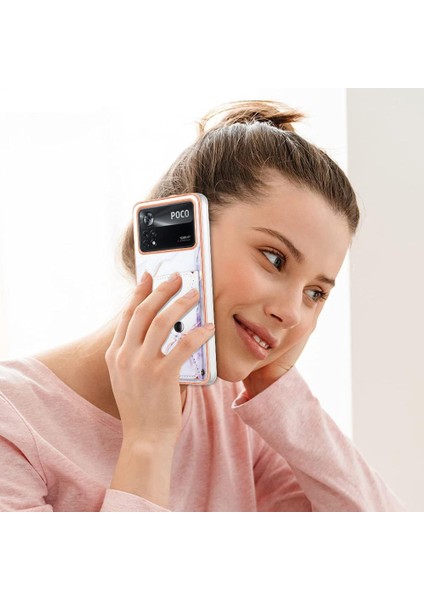 Xiaomi Poco X4 Pro 5g Kart Yuvaları Yumuşak Tpu Tampon Mermer Ince (Yurt Dışından)