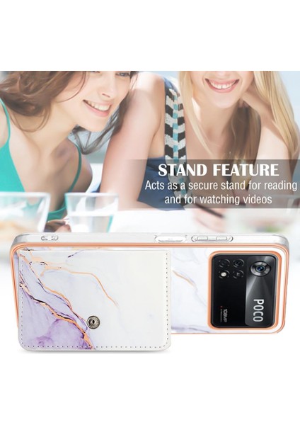 Xiaomi Poco X4 Pro 5g Kart Yuvaları Yumuşak Tpu Tampon Mermer Ince (Yurt Dışından)