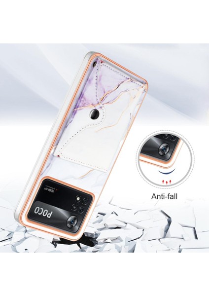 Xiaomi Poco X4 Pro 5g Kart Yuvaları Yumuşak Tpu Tampon Mermer Ince (Yurt Dışından)