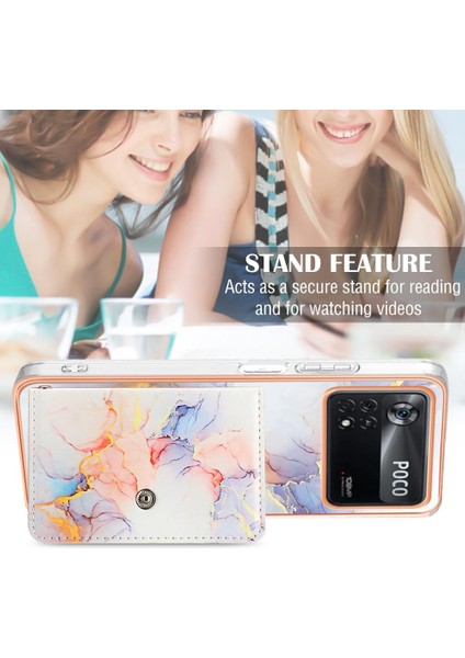 Xiaomi Poco X4 Pro 5g Kart Yuvaları Yumuşak Tpu Tampon Mermer Ince (Yurt Dışından)