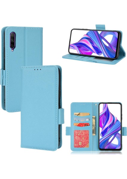 Manyi Mall Huawei Y9S Yan Toka Pu Deri Cüzdan Manyetik Kart Yuvaları Için Kılıf (Yurt Dışından)