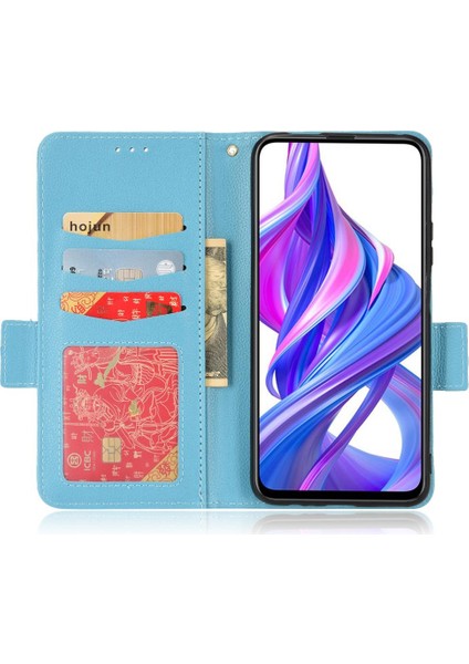 Manyi Mall Huawei Y9S Yan Toka Pu Deri Cüzdan Manyetik Kart Yuvaları Için Kılıf (Yurt Dışından)