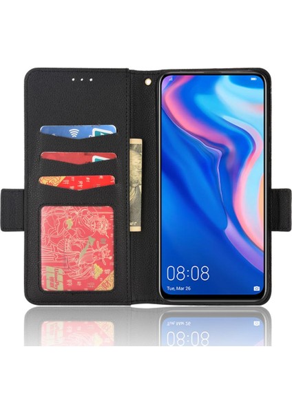 Huawei Y9 Başbakan 2019 Pu Deri Kart Yuvaları Tutucu Yan Toka (Yurt Dışından)