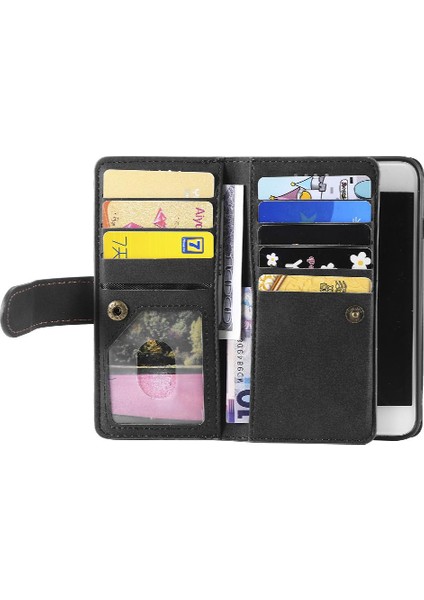 Iphone 6 Için Flip Case/6s Cüzdan Kickstand Kordon Pu Deri 9 Kart (Yurt Dışından) indirimleri
