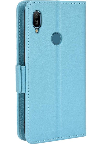 Huawei Y6 Için Kılıf 2019 Yan Toka Pu Deri Cüzdan Kart Yuvaları Tutucu (Yurt Dışından)