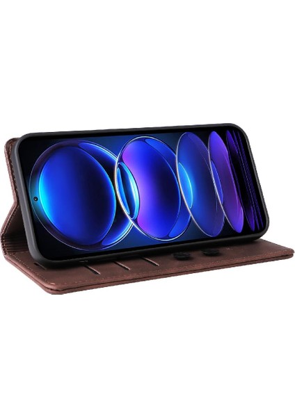 Xiaomi Redmi Not 12 Için Flip Case Pro Artı Cüzdan Darbeye Basit Kılıf (Yurt Dışından)