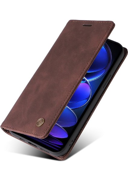Xiaomi Redmi Not 12 Için Flip Case Pro Artı Cüzdan Darbeye Basit Kılıf (Yurt Dışından)