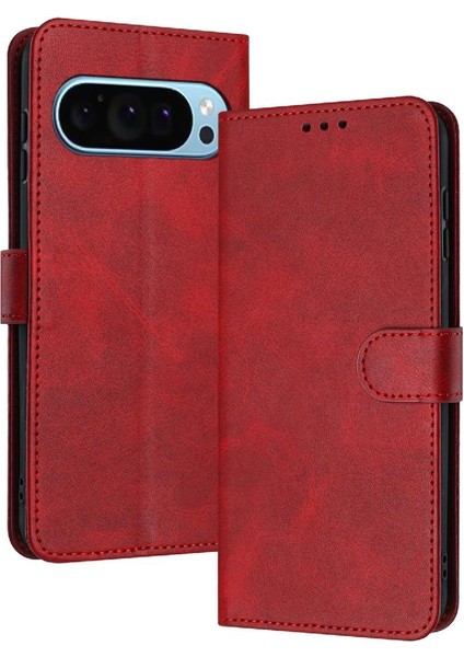 Toka Saf Kart Yuvası ile Google Piksel 9 Pu Deri Için Flip Case (Yurt Dışından)
