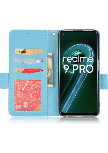 Realme 9 Pro Manyetik Yan Toka Pu Deri Kart Yuvaları Tutucu Için Kılıf (Yurt Dışından) fırsatları