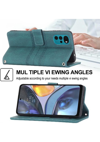 Motorola Moto G22 Kickstand Manyetik Kapatma Cüzdan Kılıf Pu Için Flip Case (Yurt Dışından) fırsatları