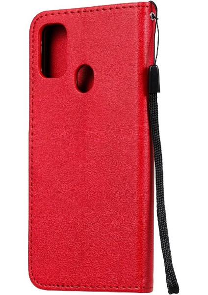 Samsung Galaxy M30S Için Flip Case Klasik Katı Renk Kart Yuvası ile Yüksek (Yurt Dışından)