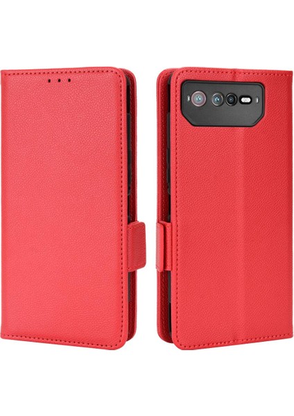 Asus Rog Telefon 6 Için Kılıf Yan Toka Pu Deri Kart Yuvaları Tutucu Cüzdan (Yurt Dışından)