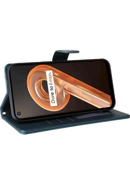 Manyi Mall Realme 9i Basit Iş Darbeye Deri Çanta Cüzdan Için Flip Case (Yurt Dışından)