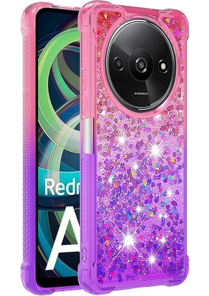 Xiaomi Redmi A3 Için Komik Bling Parlak Kristal Akan Sparkle Hareketli (Yurt Dışından)