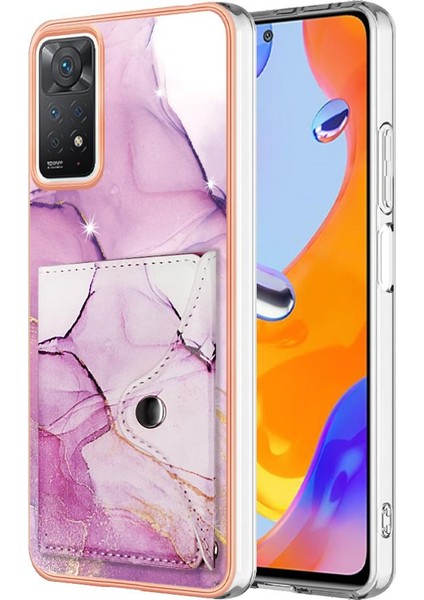 Xiaomi Redmi Için Not 11 Pro Yumuşak Tpu Tampon Mermer Ince Cüzdan Kart (Yurt Dışından)