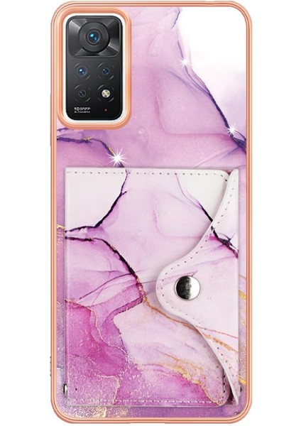 Xiaomi Redmi Için Not 11 Pro Yumuşak Tpu Tampon Mermer Ince Cüzdan Kart (Yurt Dışından)