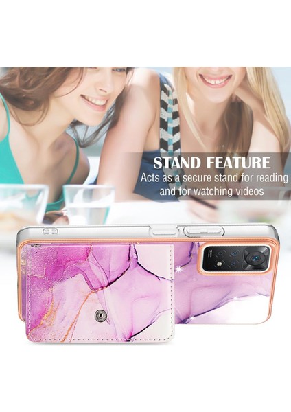 Xiaomi Redmi Için Not 11 Pro Yumuşak Tpu Tampon Mermer Ince Cüzdan Kart (Yurt Dışından)