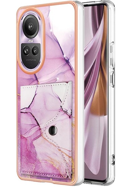 Oppo Oppo 10 Pro 5g Yumuşak Tpu Tampon Kart Yuvaları Için Kılıf Ince Cüzdan Mermer (Yurt Dışından)