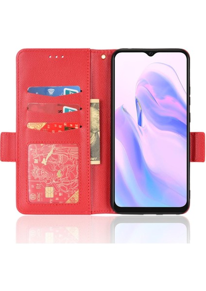 Blackview A70 Manyetik Pu Deri Kart Yuvaları Tutucu Yan Toka Için Kılıf (Yurt Dışından)