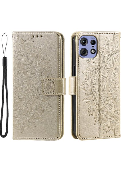 Motorola Moto Kenar 50 Pro Için Flip Case Cüzdan Kılıf Pu Deri Kickstand (Yurt Dışından)