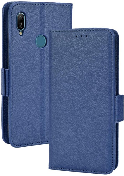 Huawei Y6 Için Kılıf 2019 Yan Toka Pu Deri Cüzdan Kart Yuvaları Tutucu (Yurt Dışından)