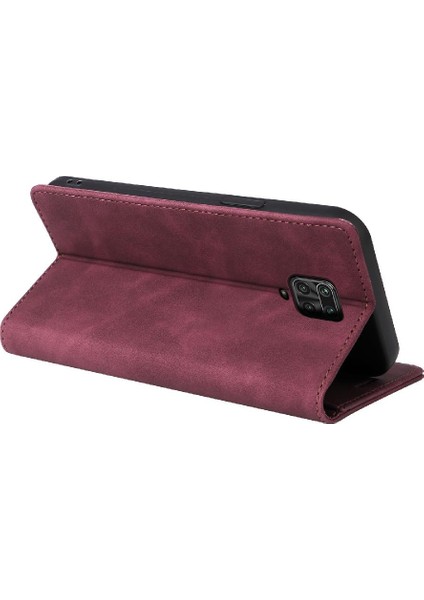 Xiaomi Redmi Not 9s Için Flip Case Darbeye Deri Kılıf Kapak Çevirin (Yurt Dışından)