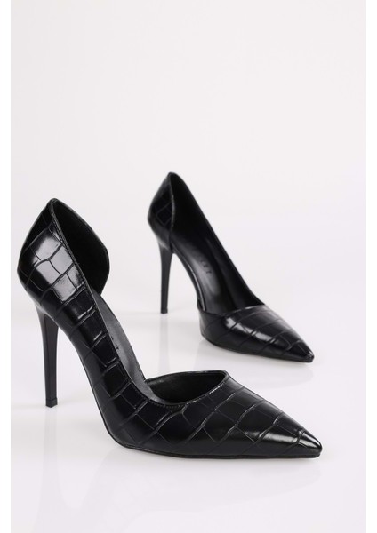 Kadın Massy Siyah Kroko Stiletto