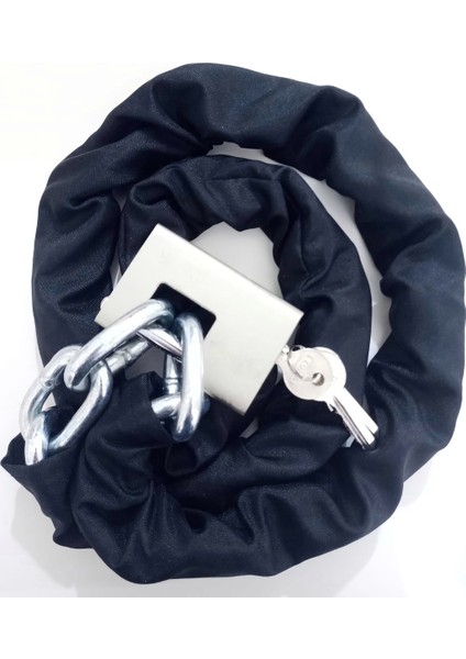 Motorsiklet 2.5 Metre 10 mm Zincirli Koruma Kılıflı Kilitli Motosiklet Scooter Motor Kilidi