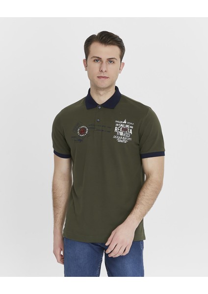 Erkek Likralı Pike Polo Yaka Tişört Y27374308801