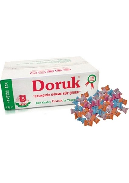 Doruk Tek Sargılı Küp Şeker 4 Kg. (24'lü)