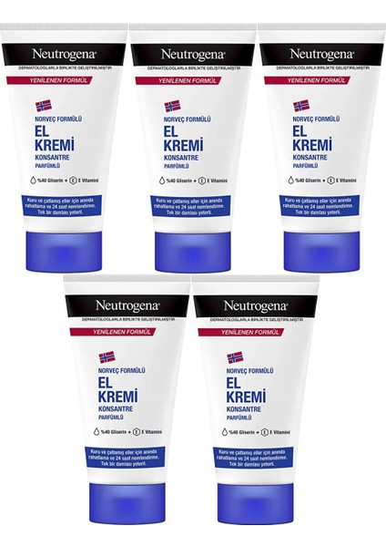 El Bakım Kremi Parfümlü 5'li Set 50 ml