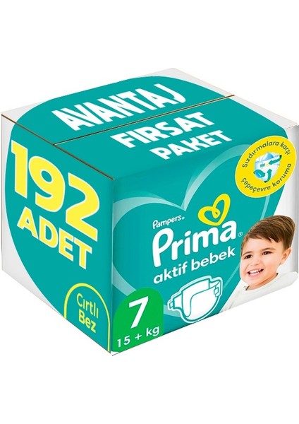 Bebek Bezi Beden:7 (15+Kg) Xx Large 192 Adet Avantaj Fırsat Pk