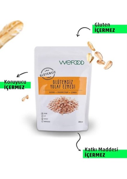 x 3 Adet Glutensiz Yulaf Ezmesi 300 gr