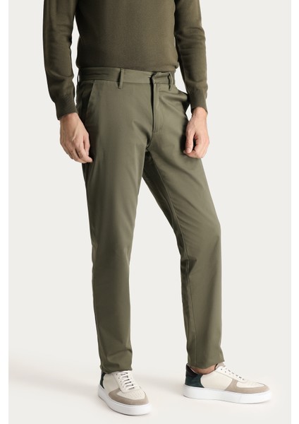 Slim Fit Dar Kesim Likralı Saten Kanvas / Chino Pantolon modelleri