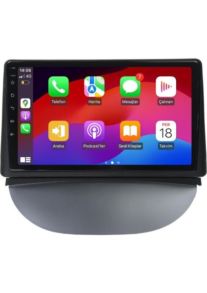 Araç Multimedya Renault Symbol S 2007 - 2012 / 4 GB Ram 64 GB HDD / 9 Inch Hd Ekran - Carplay - Android 13 - Double Teyp - Navigasyon Cihazı Nvm