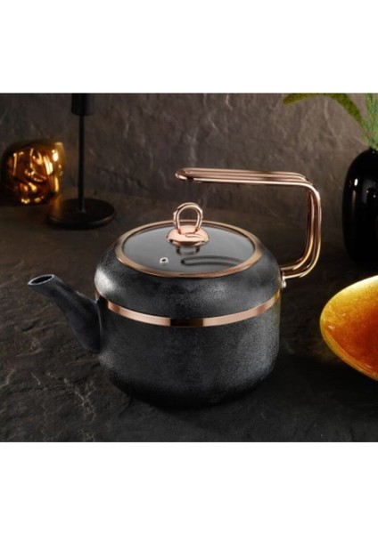 Tekno Trust Granit Royal Stone 2,5 Lt. Çaydanlık Antrasit & Bakır RSA-01TK 500-999 ml