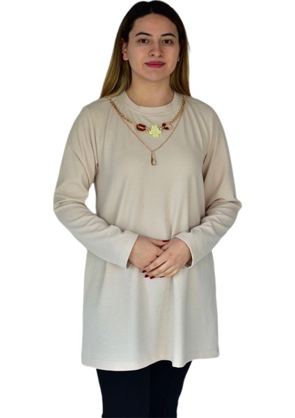 Kadın Kaşkorse Fitilli Tunik A18501 BGL-ST03278