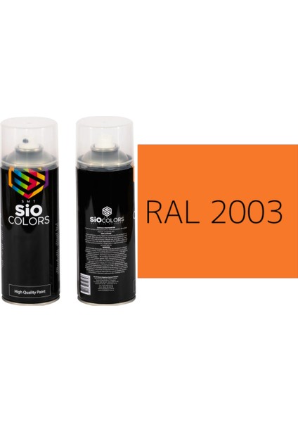 Sio Colors Extra Pigmentli Özel Yapım Akrilik Sprey Boya 400 ml (Turuncu Tonları)(Araba-Metal-Ahşah-Plastik)