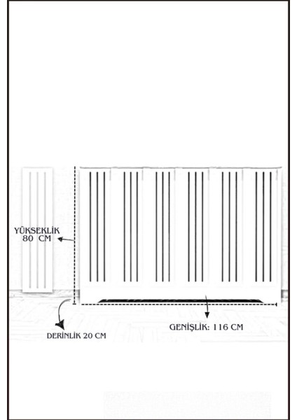 Modern Petek Onu Dresuar Kaplama 116CM Cok Amacli Dolaplar Mobilya Kalorifer Petek Onu Kapatma Sunt