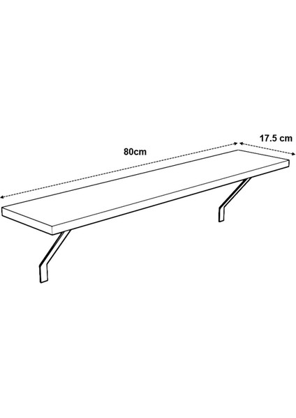 Ahşap Inter Montajsız Petek Üstü Raf Dresuar Kalorifer Peteği Rafı Kitaplık 80 x 18 cm Ahşap Kahver