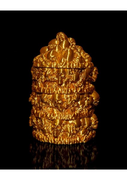 Kutsal Hazine Avcıları Indiana Jones Kuru Kafalı Gold Organizer - Düzenleyici 22CM Büyük Boy