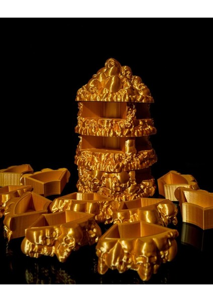 Kutsal Hazine Avcıları Indiana Jones Kuru Kafalı Gold Organizer - Düzenleyici 22CM Büyük Boy modelleri